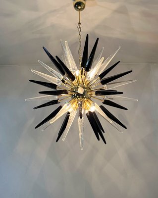 Murano Trasparent and Black Glass Sputnik Chandelier, 1990-FHZ-2023524