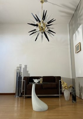 Murano Trasparent and Black Glass Sputnik Chandelier, 1990-FHZ-2023524