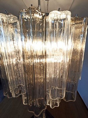 Murano Tube Chandelier with 62 Transparent and Smoked Glass, 1982-FHZ-695992