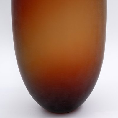 Murano Vase in Frosted Glass in Amber Brown-NYF-2019214