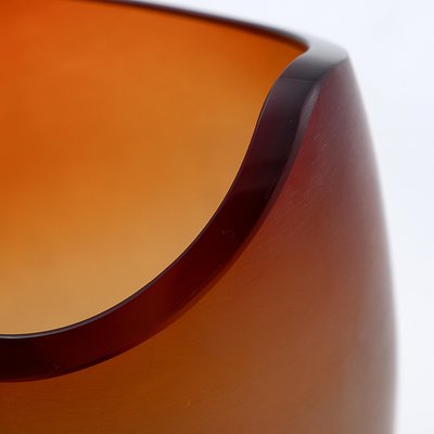 Murano Vase in Frosted Glass in Amber Brown-NYF-2019214