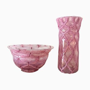 Murano Vases by Vittorio Zecchin for A.V.E.M., 1930s, Set of 2-TKI-836175