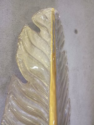 Murano White and Gold Glass and Brass Wall Light, 1980-UH-1804336