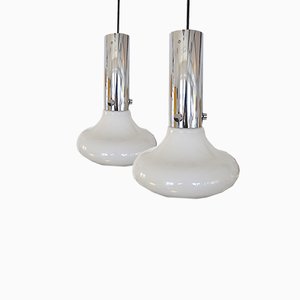 Mushroom Pendant Lamp from Glashütte Limburg, 1960s-OV-872538