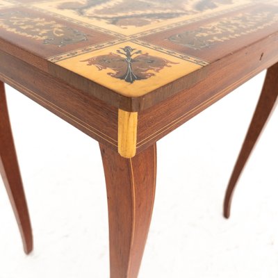 Music Box Wooden Coffee Table with Inlaid Top, 1950s-UPW-1736330