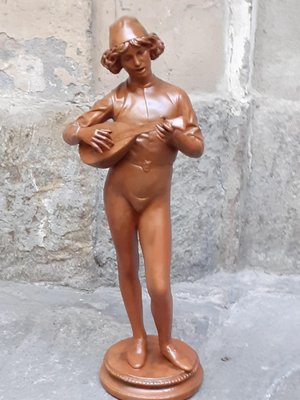 Musician Statue, 1800s, Terracotta-AKA-1794629