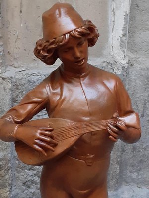 Musician Statue, 1800s, Terracotta-AKA-1794629