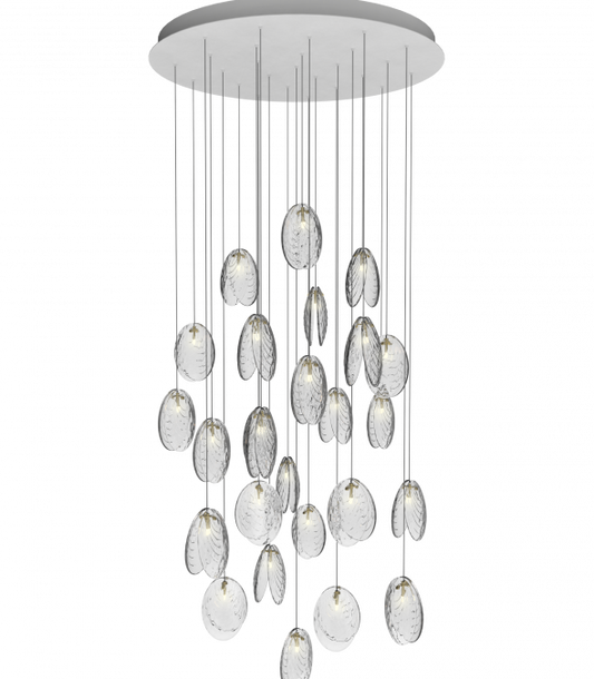 MUSSELS ROUND 26 - LED crystal pendant lamp by bomma