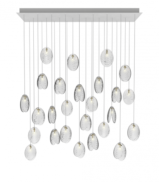 MUSSELS RECTANGULAR 26 - LED crystal pendant lamp by bomma