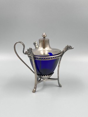 Mustard Pot in Sterling Silver, France, 1800s-CZ-1703585