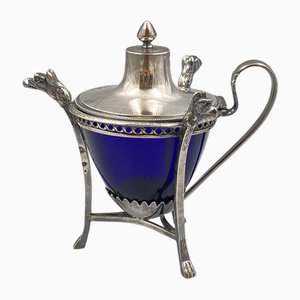 Mustard Pot in Sterling Silver, France, 1800s-CZ-1703585