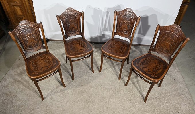 N ° 67 Dining Chairs by Jacob & Josef Kohn, 1900s, Set of 4-RVK-1763066