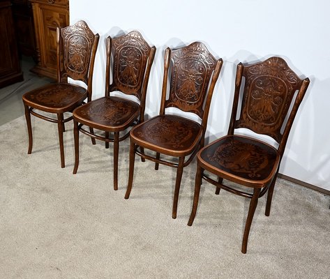 N ° 67 Dining Chairs by Jacob & Josef Kohn, 1900s, Set of 4-RVK-1763066