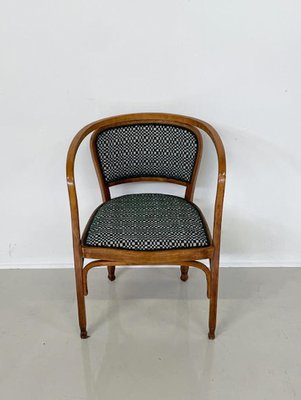 N° 715 Armchair in Fabric and Wood by Gustav Siegel for Kohn, Austria, 1900s-FGA-1723527