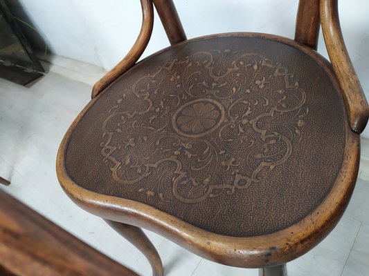 N28 Heart Chairs from Thonet, 1890s, Set of 5-EAD-1742709