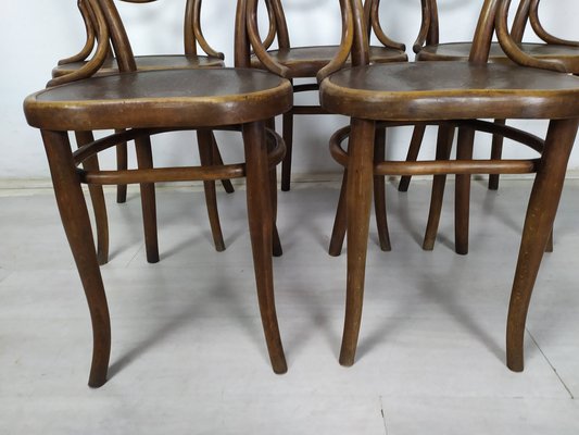 N28 Heart Chairs from Thonet, 1890s, Set of 5-EAD-1742709