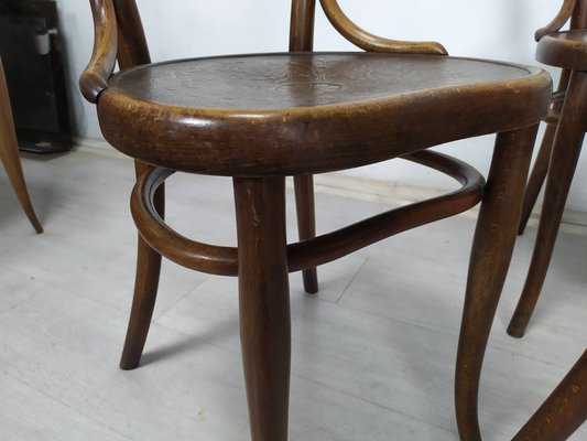 N28 Heart Chairs from Thonet, 1890s, Set of 5-EAD-1742709