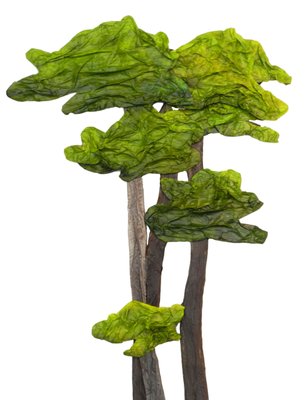 Nadia Lazar Sourgen, Trees Fragment de Pinede, 2019, Ruffled Paper, Cardboard, Acrylic Paint and Copper Paper-ARU-1077541