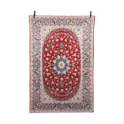 Nain Rug in Cotton Wool and Silk, 1960s-VMM-1098895