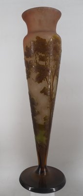 Nancy Glass Paste Vase with Forest Decor by Émile Galle-KHH-1300971