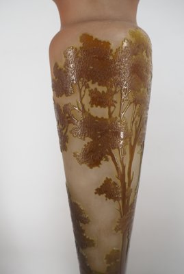 Nancy Glass Paste Vase with Forest Decor by Émile Galle-KHH-1300971