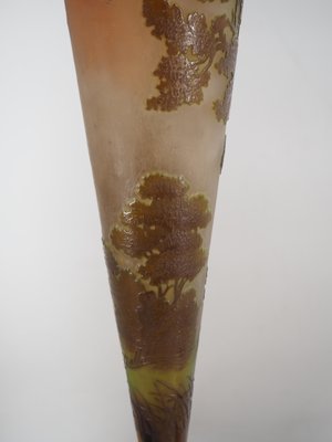 Nancy Glass Paste Vase with Forest Decor by Émile Galle-KHH-1300971