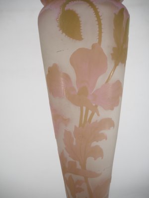 Nancy Glass Paste Vase with Poppies by Émile Galle-KHH-1300969