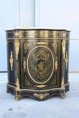 Napoleon III Black and Gilt Boulle Cabinet, 1860s-EH-1811385