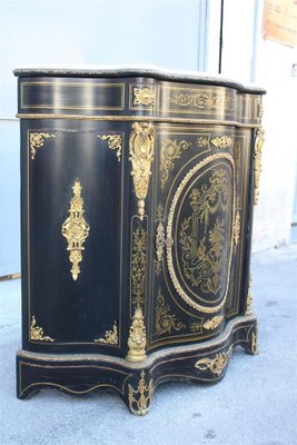 Napoleon III Black and Gilt Boulle Cabinet, 1860s-EH-1811385