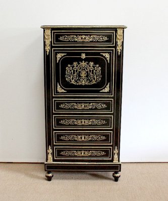 Napoleon III Blackened Wood Secretaire, 19th Century-RVK-990989