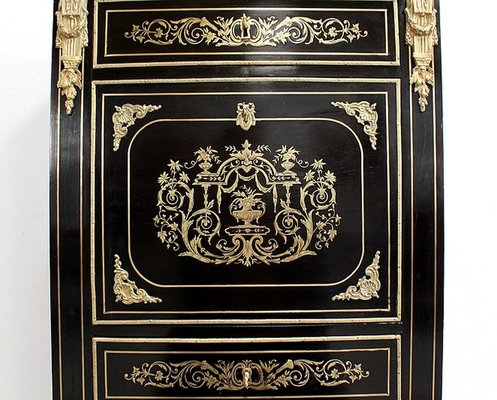 Napoleon III Blackened Wood Secretaire, 19th Century-RVK-990989