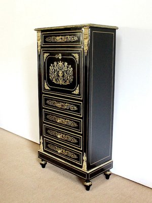 Napoleon III Blackened Wood Secretaire, 19th Century-RVK-990989