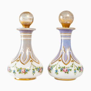 Napoleon III Bottles in Painted and Gilded Opaline, Set of 2-WFS-1580944