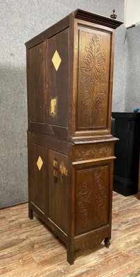 Napoleon III Breton Buffet Poulias House Cabinet in Oak-MWB-1396938