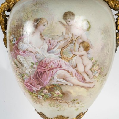 Napoleon III Covered Vases from Sèvres, Set of 2-WFS-2027350