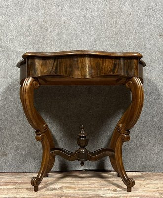 Napoleon III Curved Console in Mahogany, 1850s-MWB-2035885