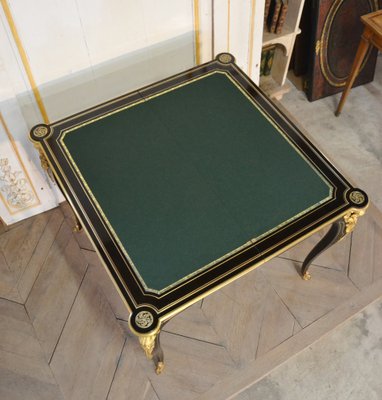 Napoleon III Darkened Wood Game Table-AXR-1721752