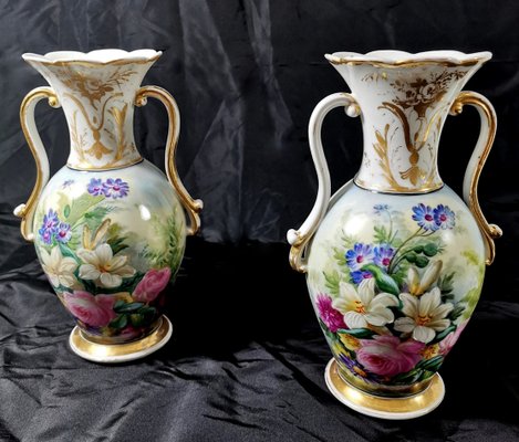 Napoleon III French Vases from Porcelaine De Paris, Set of 2-QRS-1228865