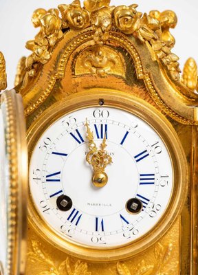 Napoleon III Gilt Bronze Clock, 1800s-WFS-1342793