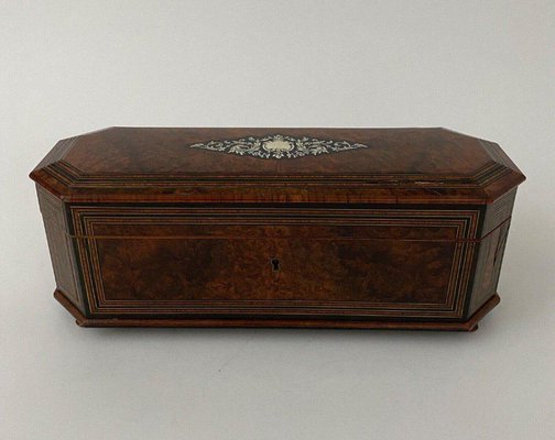 Napoleon III Glove Box in Magnifying Glass with Velvet Interior Marquetry-QKG-1758623