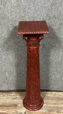 Napoleon III in Lacquered Wood Column in False Semblance of Marble-MWB-1761732