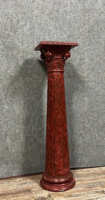 Napoleon III in Lacquered Wood Column in False Semblance of Marble-MWB-1761732