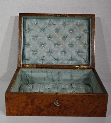 Napoleon III Jewelry Box in Burl Cedar, Late 19th Century-RVK-1420561