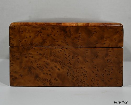 Napoleon III Jewelry Box in Burl Cedar, Late 19th Century-RVK-1420561