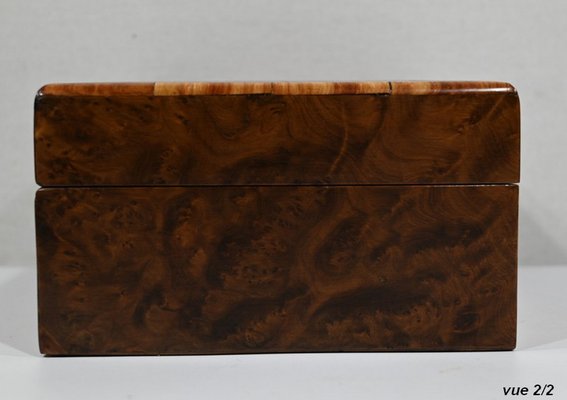 Napoleon III Jewelry Box in Burl Cedar, Late 19th Century-RVK-1420561