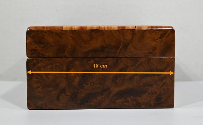 Napoleon III Jewelry Box in Burl Cedar, Late 19th Century-RVK-1420561