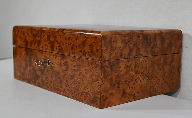 Napoleon III Jewelry Box in Burl Cedar, Late 19th Century-RVK-1420561