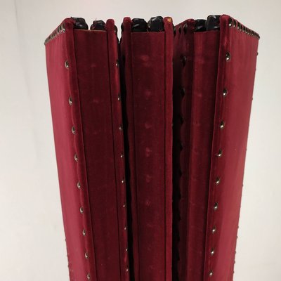 Napoleon III Leatherette and Velvet Room Divider-EAD-971678