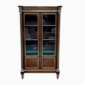 Napoleon III Library in Mahogany and Brass Net-QYF-1747054