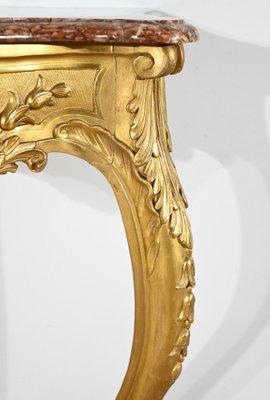 Napoleon III Louis XV Style Wall Console in Gilded Wood, Mid-19th Century-RVK-1783239